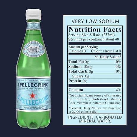 SAN PELLEGRINO Mineral, Plastic .5 LTR