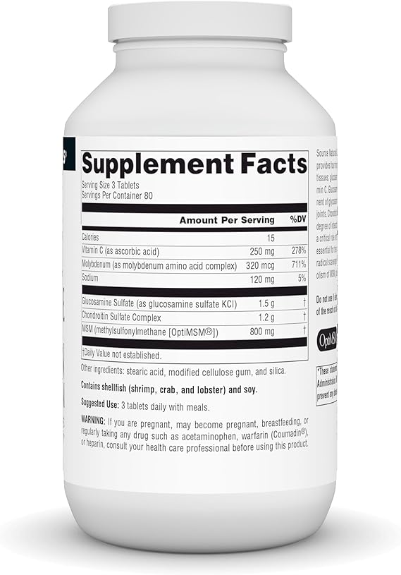 SOURCE NATURALS GLUCOSAMINE CHONDROITN MSM 120 TABLETS