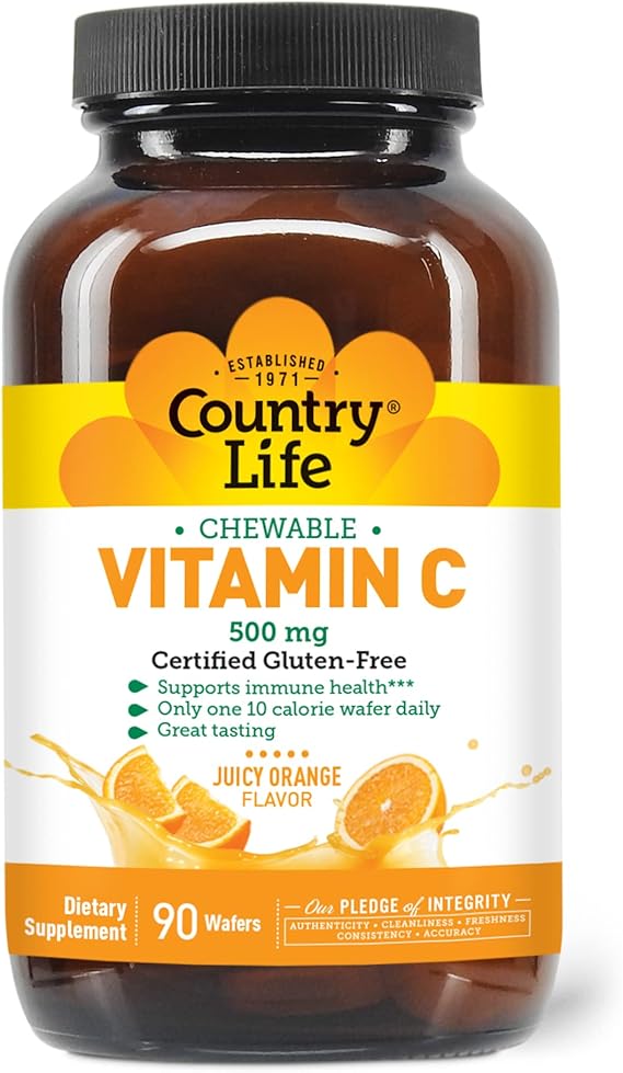 Country Life VITAMIN C CHEWABLE 500MG 90 Wafer