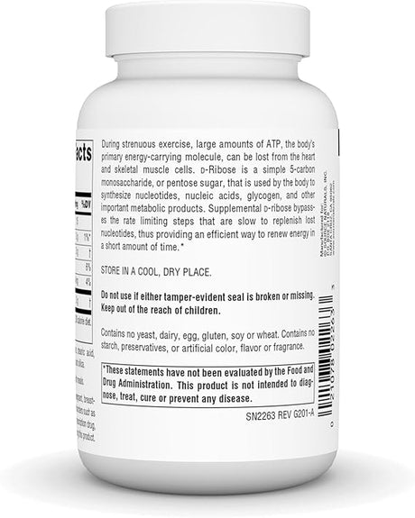 SOURCE NATURALS D-Ribose tablets 1000 mg