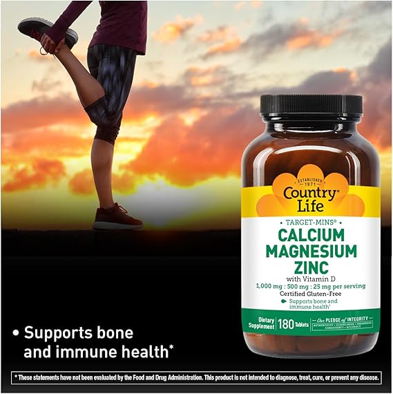 Country Life CALCIUM/MAGNESIUM/ZINC 180 Tablet