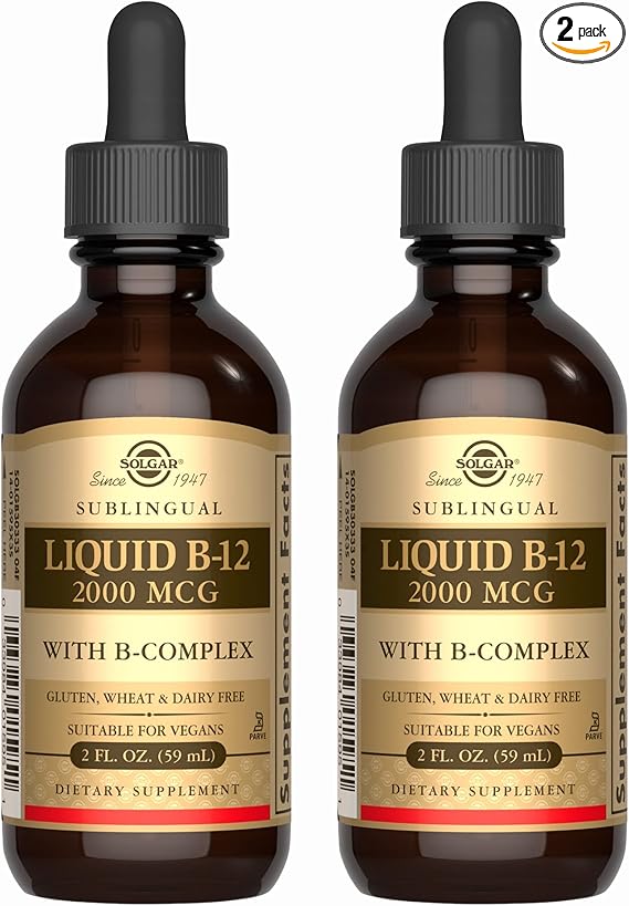 Solgar Sublingual Liquid B-12 2000 mcg with B-Complex 2 ozliquid