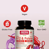 Vegan Methyl B12 5000 mcg & Methyl Folate 800 mcg Plus P-5-P Cherry Flavor