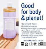 DR. BRONNER'S MAGIC SOAPS ORGANIC CASTILE LIQUID SOAP LAVENDER 1GAL