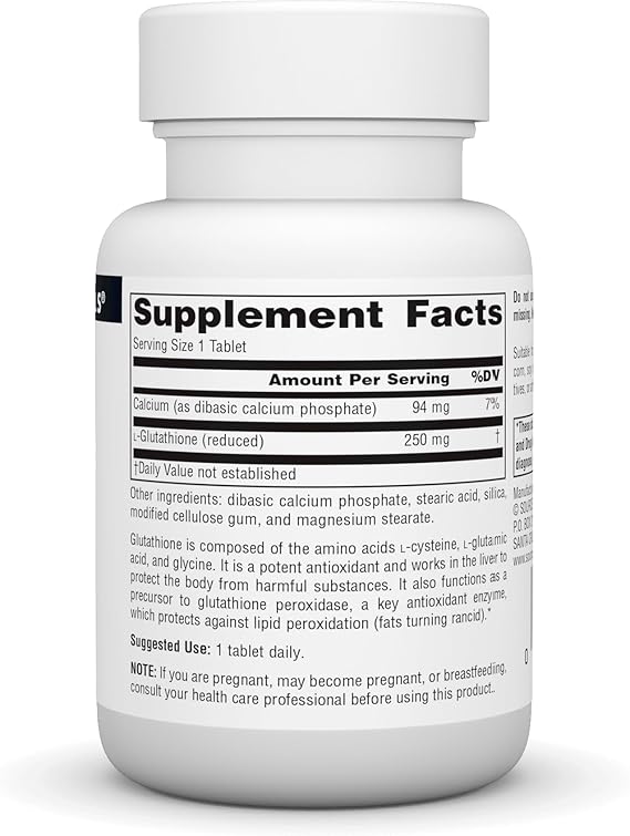 SOURCE NATURALS REDUCED GLUTATHIONE 250MG 60T