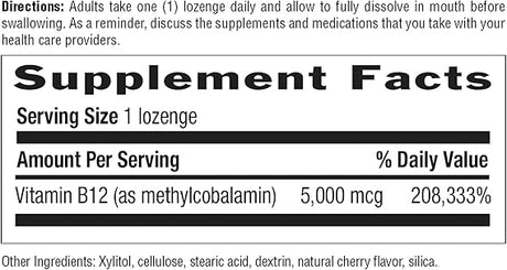 Country Life METHYL B-12 5000MCG 60 Lozenge