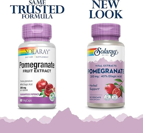 Solaray Vital Extracts Pomegranate 60CT 200MG Veg Capsule