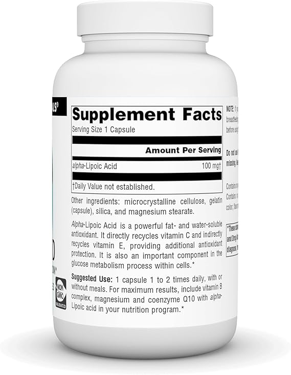SOURCE NATURALS ALPHA LIPOIC ACID 100MG CAP 120C