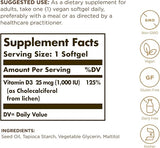 Solgar Vegan Vitamin D3 25 mcg (1000 IU) Softgels  120softgel