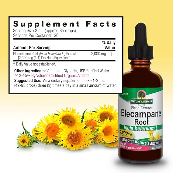 Nature's Answer Elecampe Root Alcohol 2,000 mg