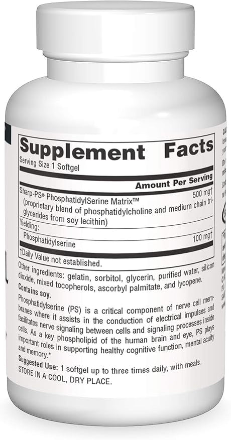 Source Naturals Phoshatidyl Serine Matrix 500 mg 60 Soft Gels