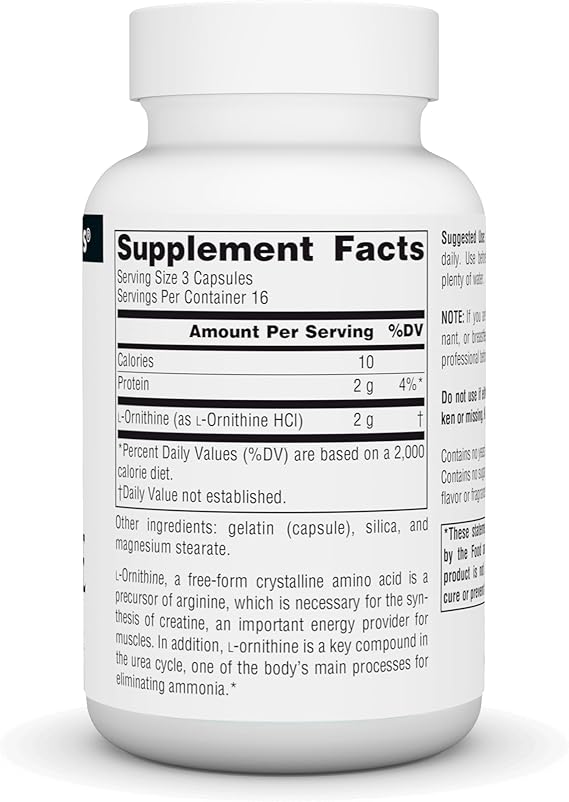 SOURCE NATURALS L-ORNITHINE 667MG CAPS 50C