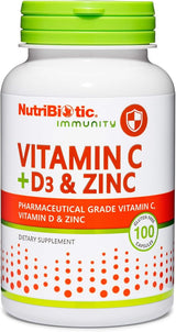 NutriBiotic Vitamin C + D3 & Zinc