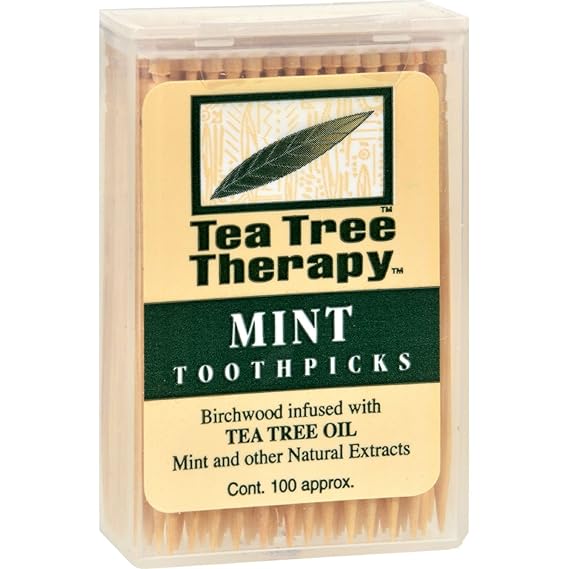 TEA TREE THERAPY TOOTHPICKS MINT 100CT