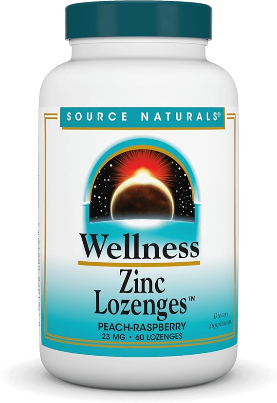 SOURCE NATURALS WELLNESS ZINC LOZENGE 23MG 60T