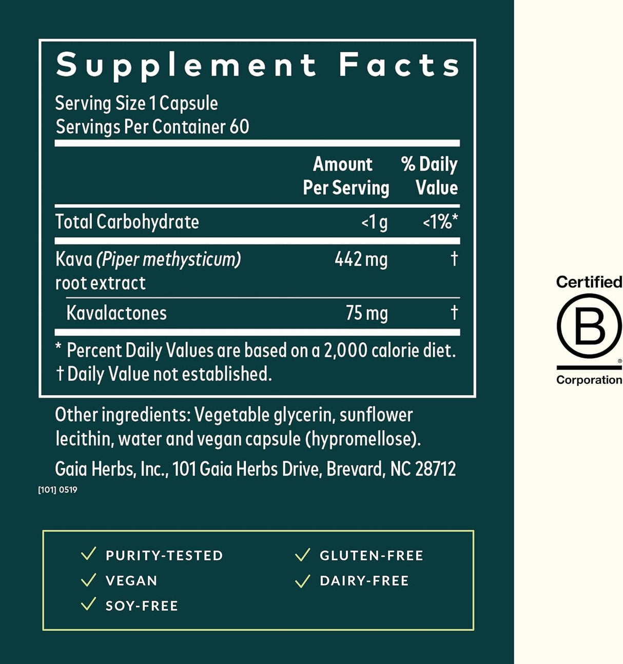 Gaia Herbs Kava Root 60 ct