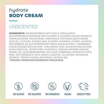 SEAWEED BATH CO. HYDRATE BODY CREAM UNSCENTED 6 FL OZ