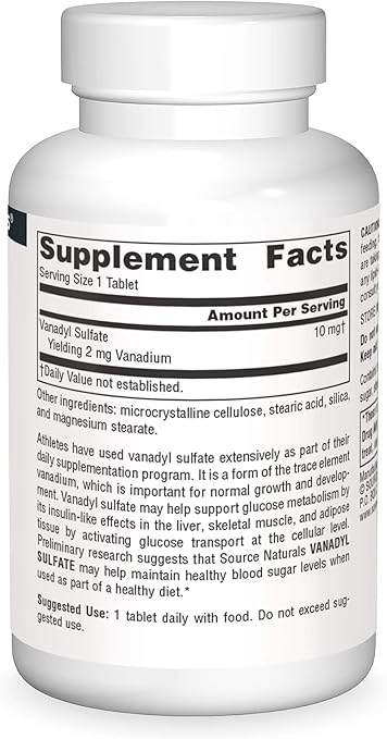 Source Naturals Vanadyl Sulfate 10 mg