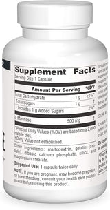 SOURCE NATURALS D-MANNOSE 500MG CAP 60C