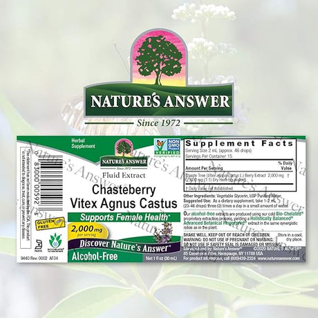 Chasteberry Vitex Agnus Castus Alcohol-Free