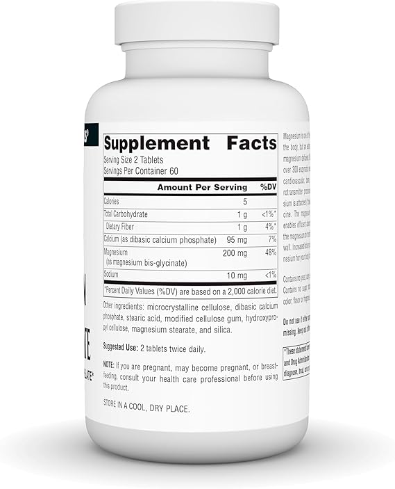 SOURCE NATURALS MAGNESIUM BIS-GLYCINATE 120T