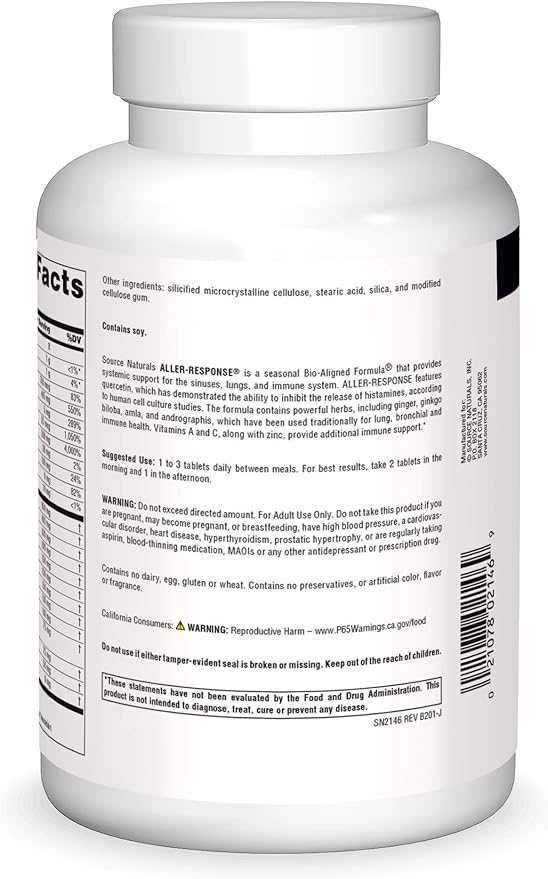 SOURCE NATURALS ALLER-RESPONSE 30 TABS