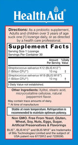 HEALTH AID ORAL PROBIO 30 LOZENGES