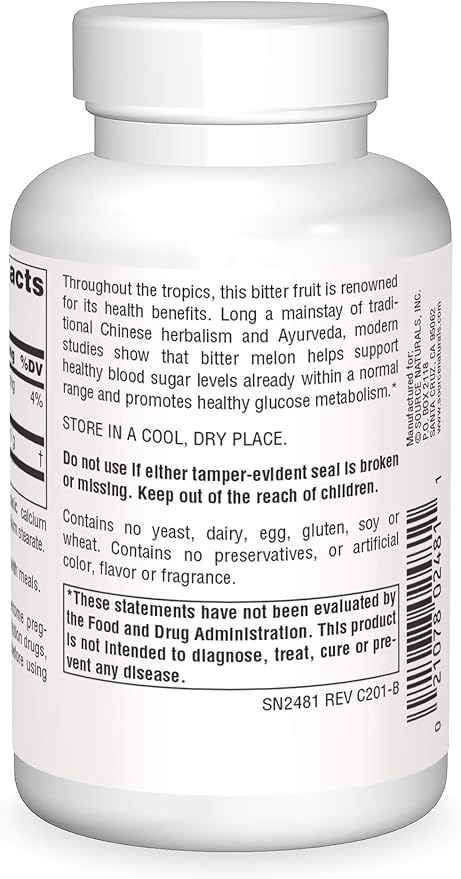 SOURCE NATURALS BITTER MELON 500MG CAP 120C