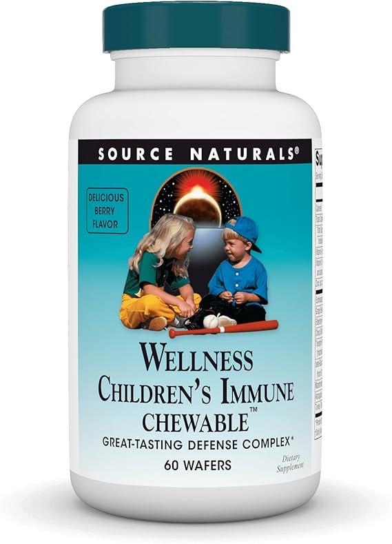 SOURCE NATURALS WELLNESS CHILDREN'S IMMUNE CHEWABLE 60 WAFERS