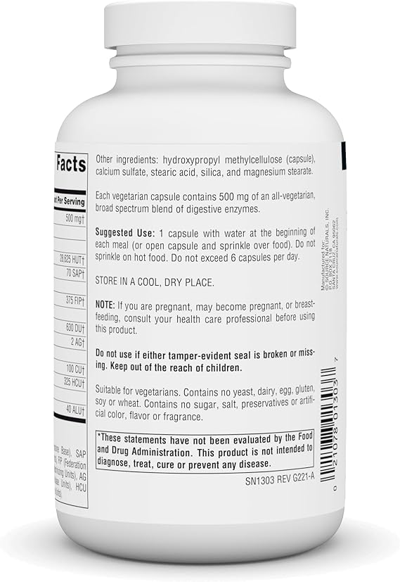 SOURCE NATURALSESSENTIAL ENZYM 500MG VCAP 240