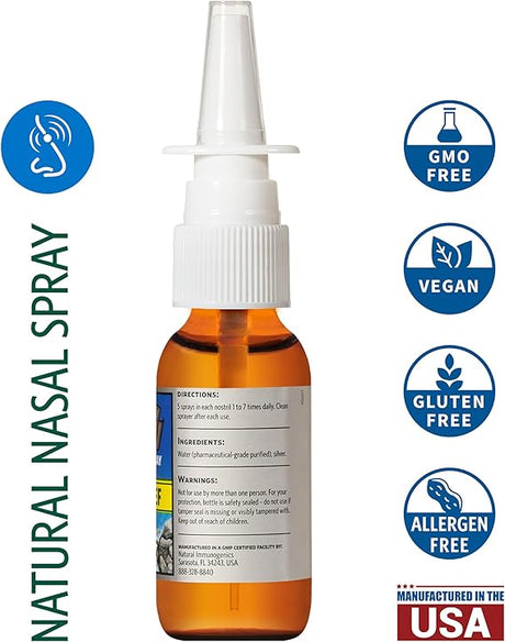 SOVEREIGN SILVER NATURAL NASAL SPRAY SINUS RELIEF 10 PPM 2 FL OZ