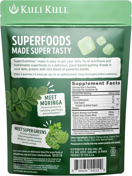 Kuli Kuli Moringa & Super Greens Gummies 60 Gummies