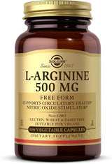 Solgar L-Arginine 500 mg Vegetable Capsules 100V cap