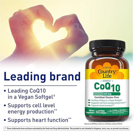 Country Life VEGAN COQ10 100MG 60 Softgel