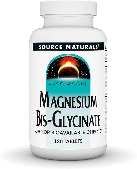 SOURCE NATURALS MAGNESIUM BIS-GLYCINATE 120T