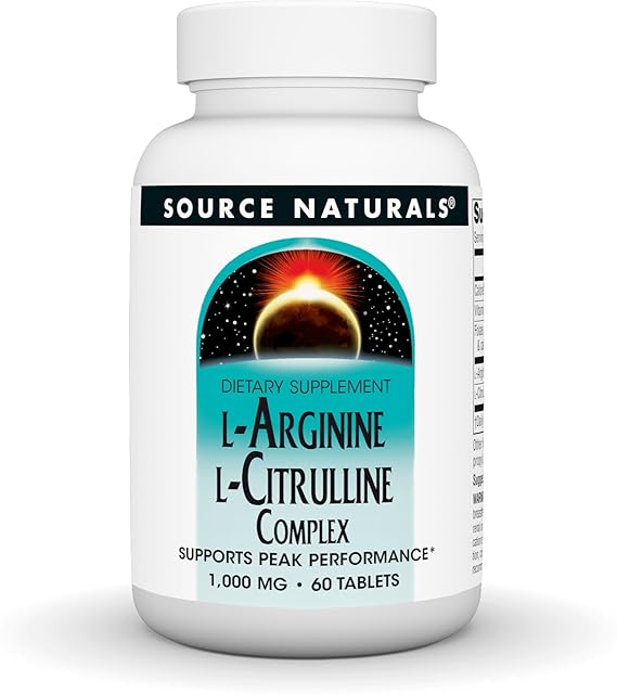 SOURCE NATURALS L-ARGININE L-CITRULLINE 60T