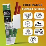 NICK`S STICKS Snack Stick,Turkey,Free Range 25/1.7 OZ