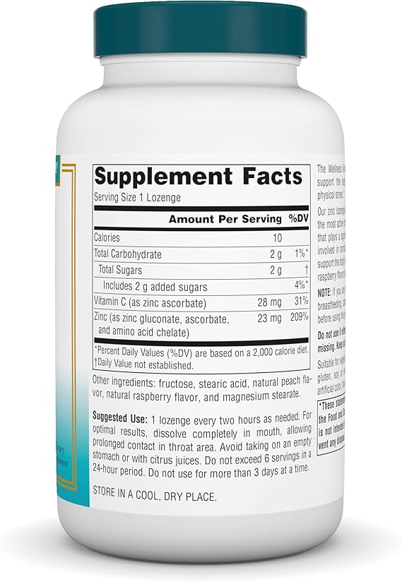 SOURCE NATURALS WELLNESS ZINC LOZENGE 23MG 60T