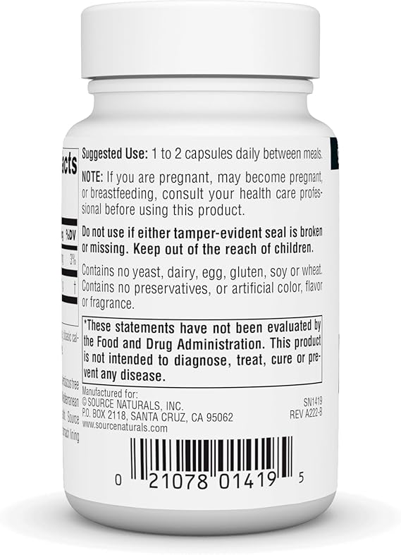 SOURCE NATURALS MASTIC GUM 500MG CAP 30C