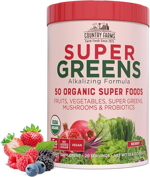 Organic Super Greens Berry Flavor