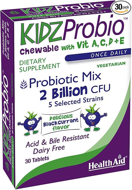 HealthAid KIDZProbio Chewable with Vit A, C, D + E 30 tablets