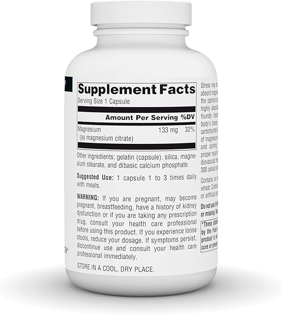 SOURCE NATURALS MAGNESIUM CITRATE 133MG 180C