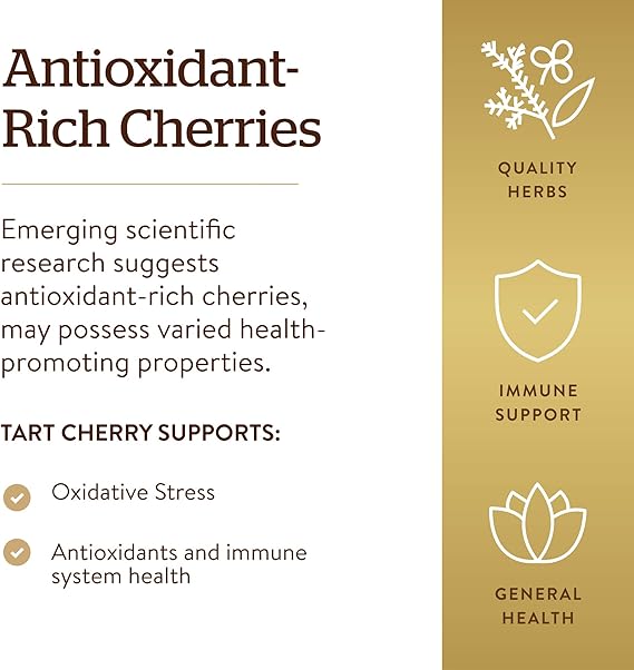 Solgar Tart Cherry 1000 mg Vegetable Capsules 90V cap