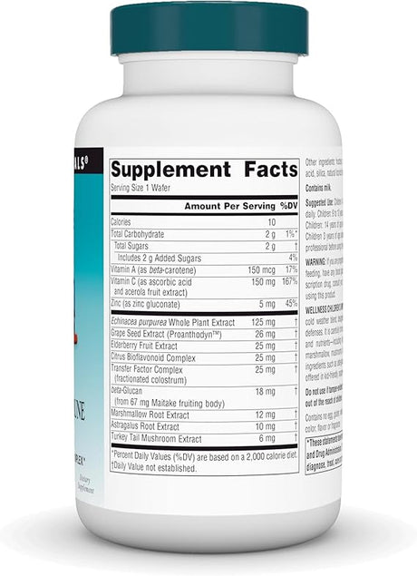 SOURCE NATURALS WELLNESS CHILDREN'S IMMUNE CHEWABLE 60 WAFERS