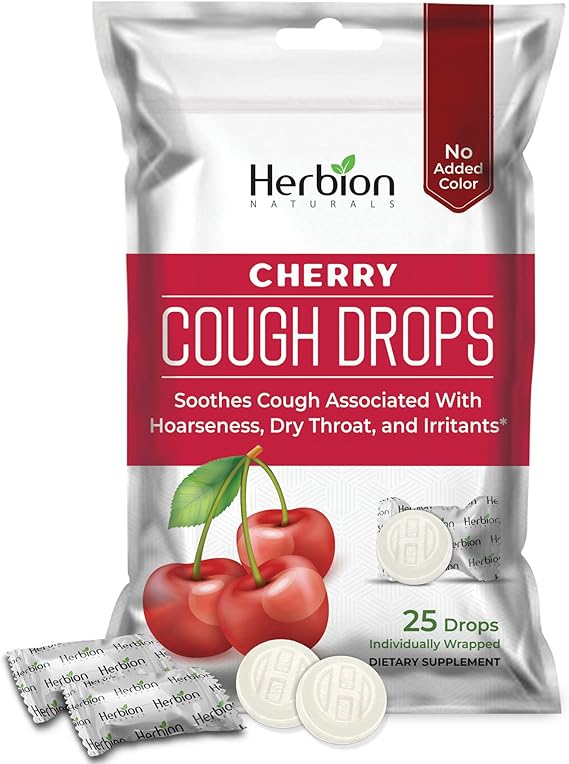 HERBION COUGH DROPS CHERRY 25LOZENGE