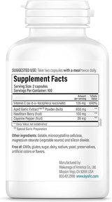 Kyolic Aged Garlic Extract Formula 106, Circulation Health, 200 Capsules