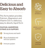 Solgar Liquid Calcium Magnesium Citrate with Vitamin D3 - Natural Blueberry Flavor 16 ozliquid