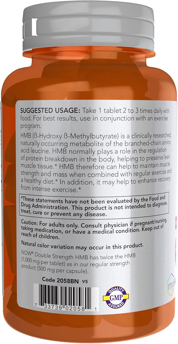 Now Sports Double Strength HMB 1000 MG – Williams Natural Foods