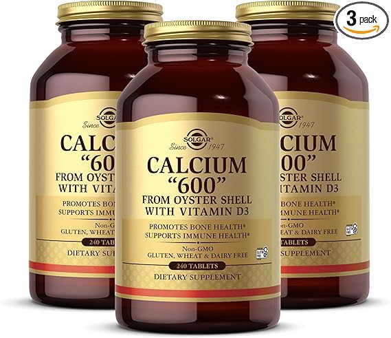 Solgar Calcium "600" From Oyster Shell With Vitamin D3