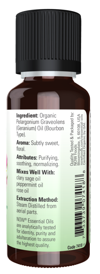 Now ORGANIC GERANIUM OIL  1 OZ